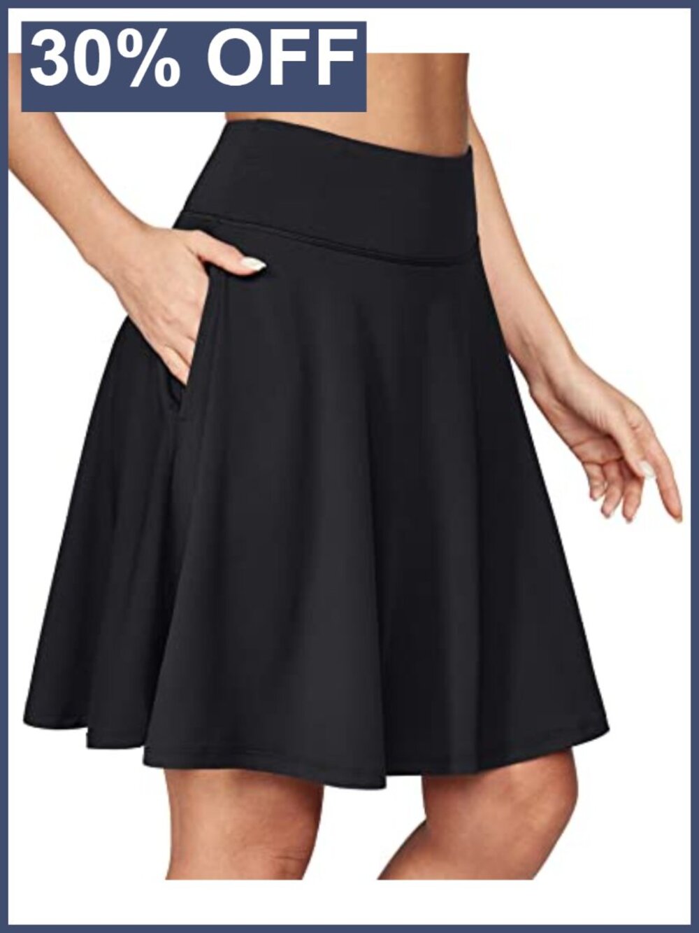 Women's Knee Length Skorts with Pockets Built-in Shorts for Golf Tennis